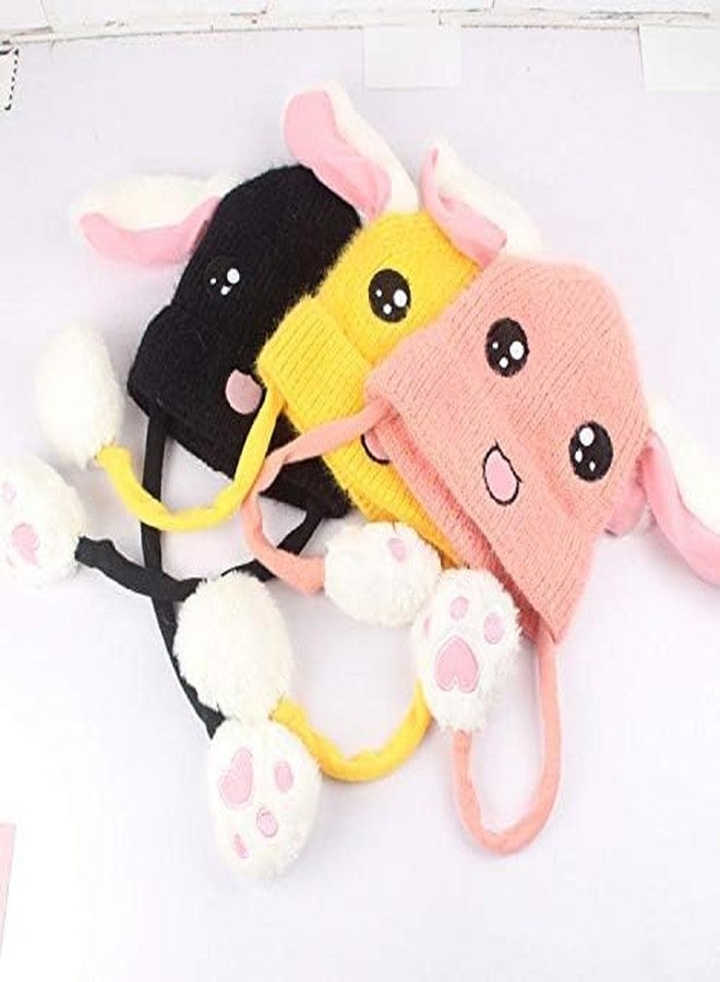Yanwenx Head Hat Ears Moving Cute Super Soft Plush Animal Hat Gift for Children & Girl_Black - Image 3